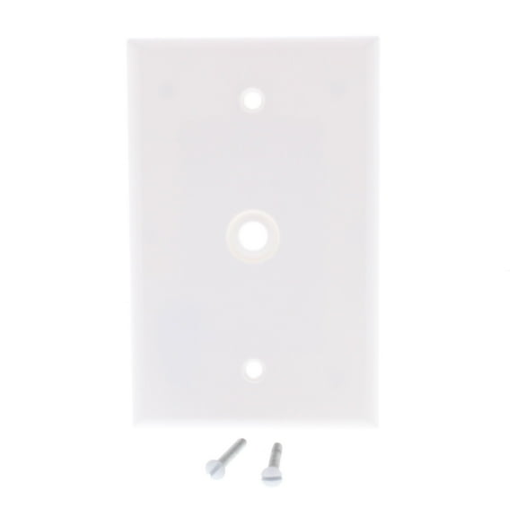 Leviton 80513-W White Midway Single Gang .312" Cable Wall Plate