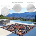 thumbnail image 3 of Red Blue Geometric Outdoor Rug 4x6 Ft - Reversible Patio Rug Outdoor Camping Rugs, Ethnic Vintage Southwest Floral Washable Indoor Outdoor Area Rugs, Non-Slip Outdoor Carpet Runner for Deck/Porch, 3 of 8