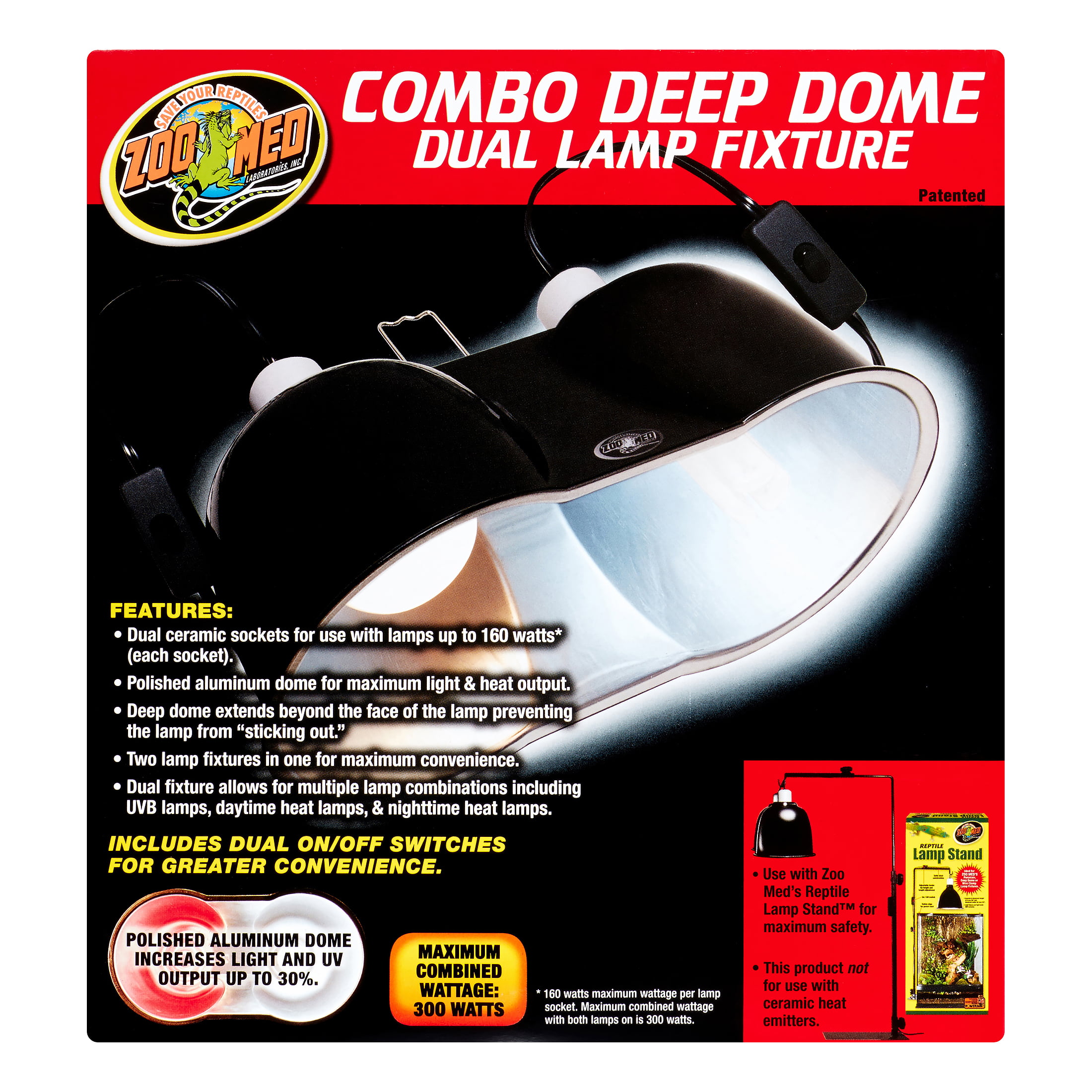double dome reptile lamp