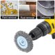 thumbnail image 2 of 5er-Set Scheibenbürsten aus feinem Stahldraht Ø 75 mm für Metall und Stein, Drahtbürste für Bohrmaschine mit 6 mm Schaft, zum Entrosten, Abbeizen, Schaben und Reinigen, 2 of 5