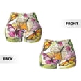thumbnail image 4 of KLL Butterflies2 Pattern Workout Shorts for Women Scrunch Short Gym Yoga Running Sport Active Exercise Fitness Shorts, 4 of 8