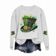thumbnail image 5 of RKSTN St Patrick's Day Sweatshirt for Women Oversized Crewneck St Paddy's Day Irish Luckys Shamrocks Graphic Print Sweatshirts Top Womens Casual Plus Size Round Neck Loose Long Sleeve T Shirts, 5 of 5