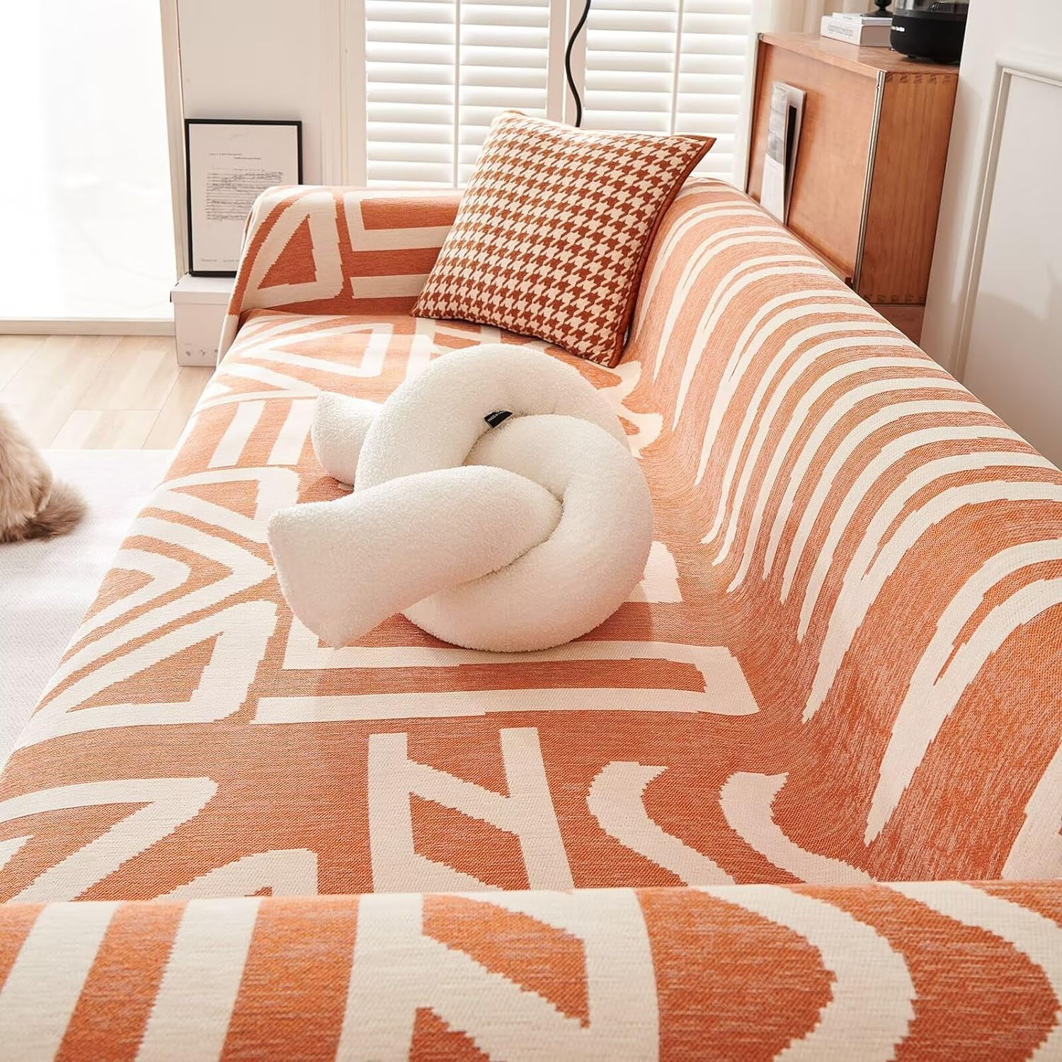 Inadays Sofa Cover Couch Cover Slipcovers Furniture Protector for Chair Loveseat Futon Sectional L Shape Sofa Boho Chenille