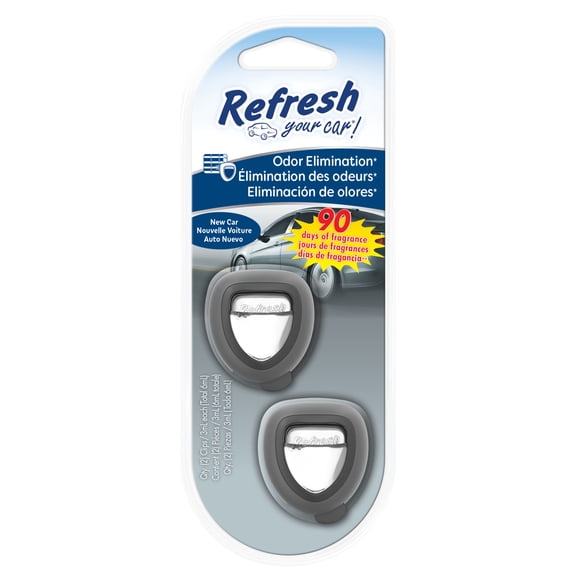 Refresh Your Car! Diffuser Air Freshener (New Car Scent, 2 Pack)