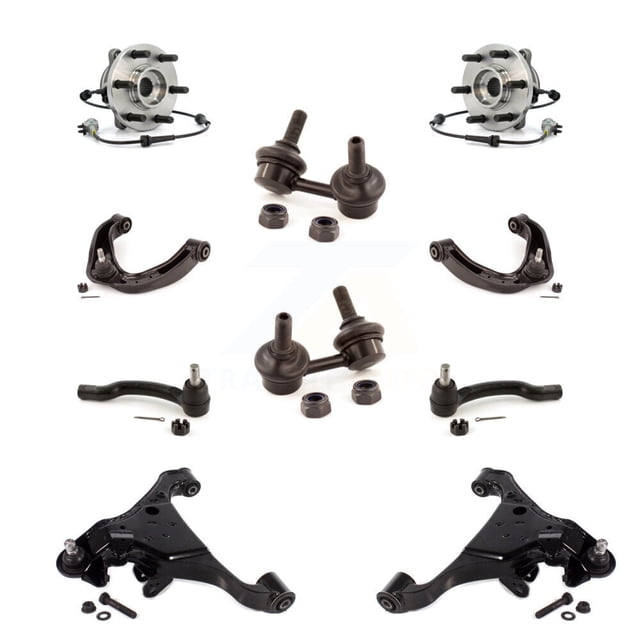 Transit Auto Bras de Commande Inférieur à Roulement avant avec Tige de Liaison Extérieure à Rotule Kit de Stabilisation (10 Pcs) pour Voiture Nissan Frontier Pathfinder Xterra Suzuki Equator 4WD Gauche Droite K7T-111229
