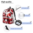 thumbnail image 4 of Bixox Buffalo Plaid Love And Gnome Printing Canvas Backpack Lightweight Casual Travel Backpack School Backpack Fits 15.6 Inch Notebook, 4 of 5