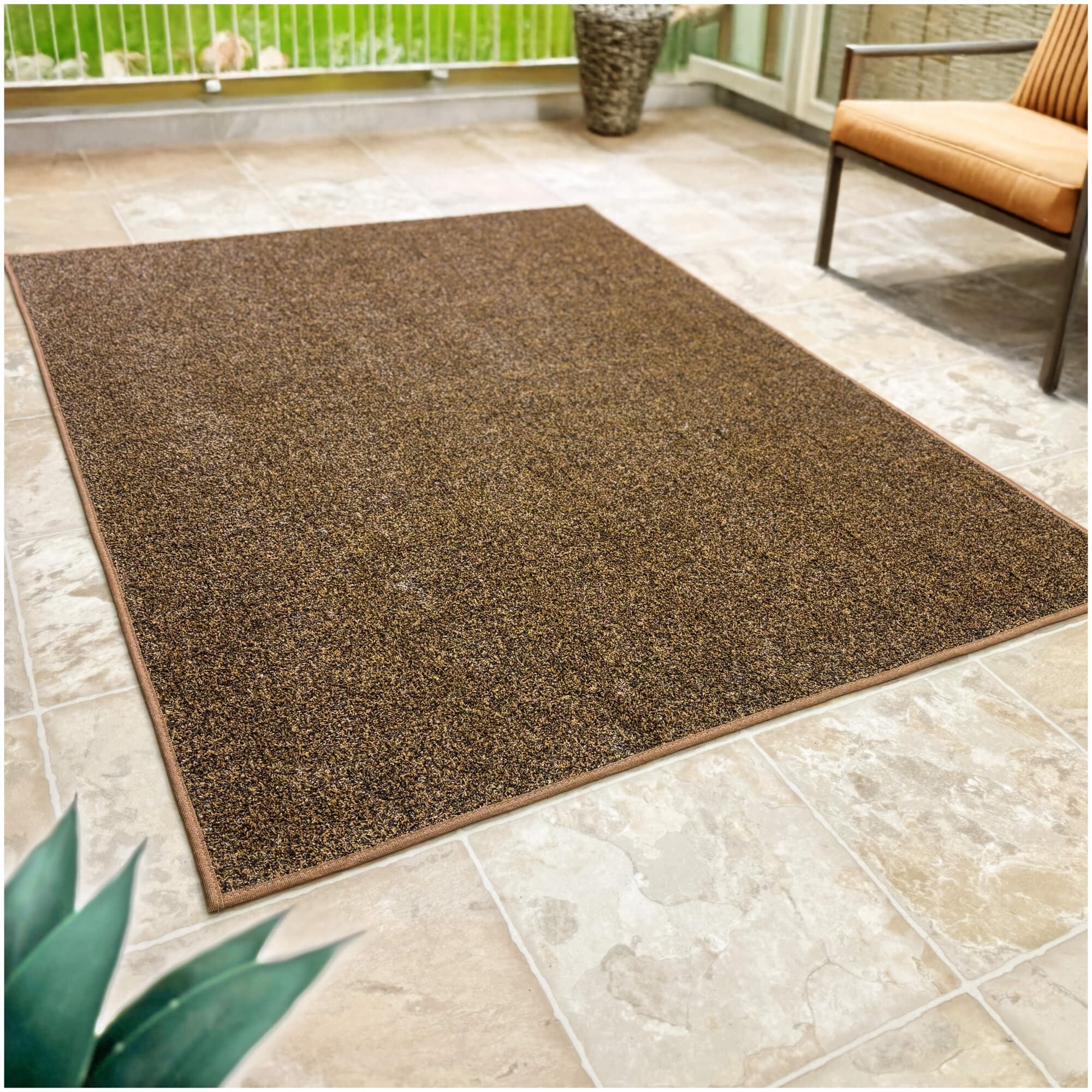 Koeckritz Rugs Turftime Indoor/Outdoor Artificial Turf Brown Area Rug, 12' x 16'