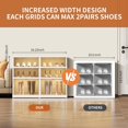 thumbnail image 3 of - Foldable Shoe Rack Organizer for Closet Pairs Collapsible Plastic Shoe Shelf Large Shoes Cabinet with Door Clear Stackable Storage Box Easy Assembly, 3 of 6
