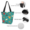 thumbnail image 6 of Fotbe Cute Hens And Rooster Pattern Beach Tote,Shoulder Handbag,Spacious Tote Bag,Lightweight Travel Bag,Versatile Shopping Bag, 6 of 9
