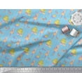 thumbnail image 3 of Soimoi Blue Japan Crepe Satin Fabric Women,Gift Box & Tree Christmas Print Fabric by the Yard 42 Inch Wide, 3 of 3