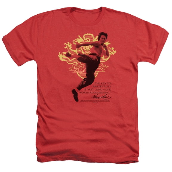 Bruce Lee - Immortal Dragon - Heather Short Sleeve Shirt - Large