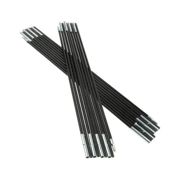 Outdoor Tent Pole Fiberglass Tent Tarp Pole Camping Fiberglass Tent Camping Fiberglass Tent Pole Kit for Hiking Camping 2 Poles 9 Section Each
