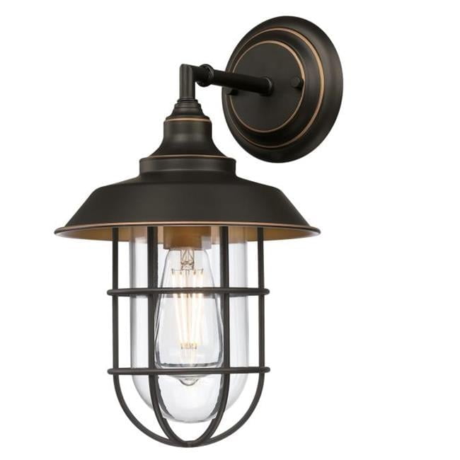 Westinghouse Westinghouse Lighting 6121600 Iron Hill Vintage-Style One Light Outdoor Wall Fixture, Black-Bronze Finish with Highlights, Clear Glass