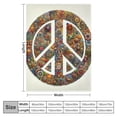 thumbnail image 4 of nygtbtfer Hippy Girl Flower Throw Blanket Flower Fleece Blanket for Women Girls, Peace Sign Blanket Adults Blanket, White, 4 of 6