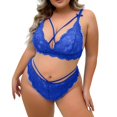 thumbnail image 1 of Gibobby Conjuntos de bragas de encaje Lencería Erótica Sexy para Mujer, Mono de Piel Sexy y Casual, Baby Doll Mujer Sexy con Correa de Piel(Azul, 3XG), 1 of 4