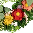 thumbnail image 3 of Northlight Shaved Wood Florals and Foliage Artificial Small Spring Wreath - 13.75", 3 of 5
