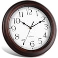 thumbnail image 2 of Wall Clock 10 Inch Battery Operated Silent Non-Ticking Wall Clock Vintage Retro Rustic Style Decorative for Bedroom Living Room Kitchen Home Office (Bronze), 2 of 8