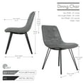thumbnail image 6 of Porthos Home Rai Armless Dining Chairs, PU Leather Upholstery (Set Of 2), 6 of 6
