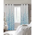 thumbnail image 4 of Blue Kitchen Curtains Polka Dots Watercolor Abstract Art Cafe Short Curtains for Bathroom Blackout Window Curtain Grommet Small Window Treatment Tier Drapes for Bedroom Living Room 52"x45"x2, 4 of 9