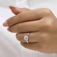 thumbnail image 3 of JEWELEGANT 2 Ct Cushion Moissanite Engagement Ring - Art Deco Solitaire Wedding Ring for Women, 3 of 8