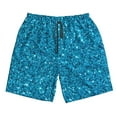 thumbnail image 5 of Goofa Blue Glitter Printed Mens Swim Trunks Summer Quick Dry Short Beach Swimwear Bathing Suits-Medium, 5 of 9