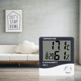thumbnail image 1 of Medidor de humedad y temperatura Digital electrónico Lcd, termómetro para interiores y exteriores, higrómetro, reloj de estación meteorológica, Htc-1 LingWen 9024715598165, 1 of 1
