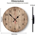 thumbnail image 2 of Weathered Blue Wooden Shabby Wood Teal Turquoise Green Painted Vintage Wall Clock Decorative for Living Room Decor Kitchen Bathroom Bedroom Office Silent Outdoor Waterproof Patio Wooden Analog Clock, 2 of 6