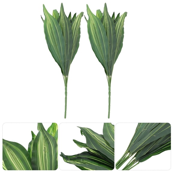 WHAMVOX  2 Pcs Faux Plants Outdoor Simulated Potted Green Decor
