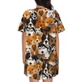 thumbnail image 3 of Bingfone Dogs Different Breeds Print Pajamas Sets for Women Soft Short-Sleeved Pjs with Lounge Shorts Two Piece Sleepwear, 3 of 8