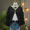 thumbnail image 4 of Womens Christmas Sweatshirts Pleated Long Sleeves Christmas Tops Crew Neck Pullover Sweater Blouses Xmas Graphic Dressy Causal Christmas Shirts Top, 4 of 5