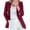 Wine Red, variant on CILENON Womens Jackets Dressy Casual Womens Ladies Cardigan Temperament Slim Solid Color Casual Small Suit Jacket (Coffee,XXXL)