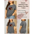 thumbnail image 4 of XCHQRTI Love Shirts for Womens Plus Size Graphic Tshirt Short Sleeve Valentine's Day Tee Oversized Casual Summer Tops, 4 of 9