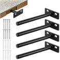 thumbnail image 1 of Soporte de estante flotante de 4 uds/6 uds, soporte de estante Invisible de Metal, soporte de estante oculto de alta resistencia, soporte de estante de madera Invisible 10mm, 1 of 5