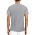 thumbnail image 3 of Frontwalk Mens Fashion Henley Collar Summer Tops Button Down Plain Basic Tee Men Short Sleeve Holiday Blouse Light Gray S, 3 of 5