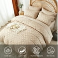 thumbnail image 2 of Davulos Beige Queen Size Comforter Sets, Bed in a Bag 7 Pieces Boho Tufted Bed Set, Shabby Chic Bedding with Comforter, Sheet, Pillowcases & Shams, 2 of 7