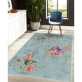 thumbnail image 4 of Butterfly Decorative Rug, Springtime Flying Moths on Vintage Style Background Wings Transformation, Quality Carpet for Bedroom Dorm and Living Room, 6 Sizes, Blue Grey, by Ambesonne, 4 of 4