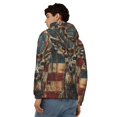 thumbnail image 4 of Naloa American Flag Deer Art Men’s Hoodies, Zip up Hoodie, Sweatshirts,Hoodies for Men Sizes S-3XL-X-Large, 4 of 5