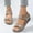 Gray, variant on HAOTAGS Womens Summer Wedge Sandals with Arch Support Platform Metal Buckle Casual Beach Shoes Gray Size 6.5