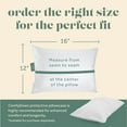 thumbnail image 2 of Goose Down Travel Pillow - Filled with 800 Fill Power European Goose Down, Egyptian 300 Thread Count 100% Cotton Cover for Plane car & Home - Made in USA - 12"x16", 2 of 7
