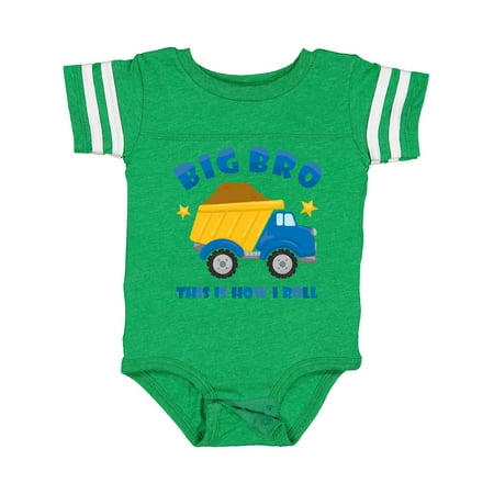 

Inktastic Dump Truck Big Bro Gift Baby Boy Bodysuit