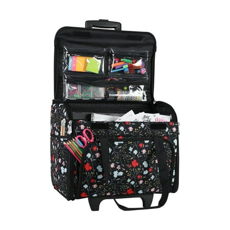 UPC: 0812259036408 | Teacher Rolling Tote  Black Floral