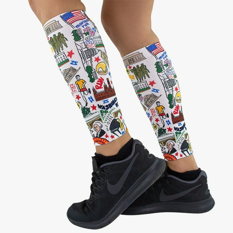 DC Doodle Compression Leg Sleeves S/M / White