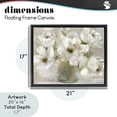 thumbnail image 4 of Stupell Industries Traditional Gentle White Petals in Vase Black Floating Frame Canvas Art, 21 x 17, by Nan, 4 of 8