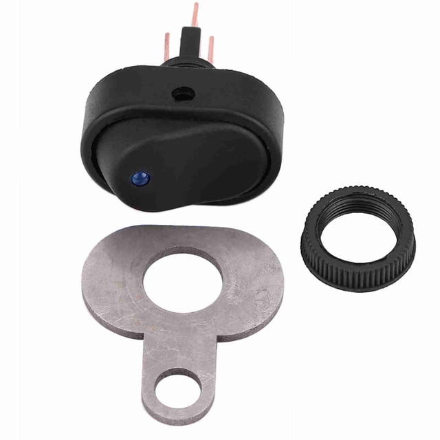 Faro delantero LED para motocicleta de 12 V con interruptor de encendido y apagado con indicador azul tipo D