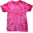 thumbnail image 1 of Colortone - Camiseta de manga corta psicodélica Unisex Modelo Spider Niños Niñas - Moda/Tendencia/ Hippie (Rosa), 1 of 2