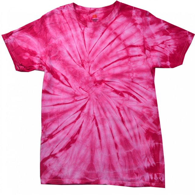 Colortone - Camiseta de manga corta psicodélica Unisex Modelo Spider Niños Niñas - Moda/Tendencia/ Hippie (Rosa)