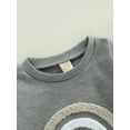 thumbnail image 5 of Newborn Baby 2Pcs Clothes  Set Letter/Rainbow Pattern Long Sleeve Crew Neck Pullover  Long Pants Set, 5 of 9