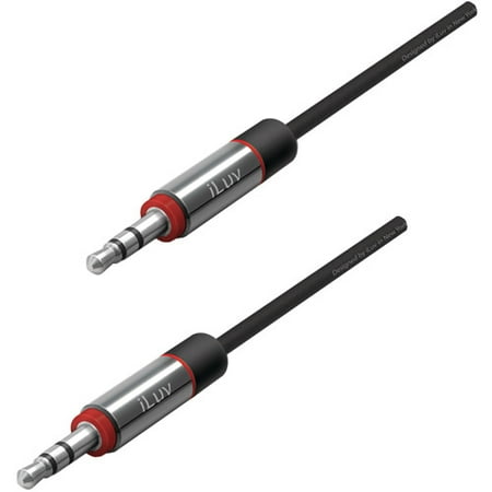 iLuv ICB117Blk Premium Coiled Auxiliary Audio Cable, 6′ iLuv ICB117Blk Premium Coiled Auxiliary Audio Cable, 6′