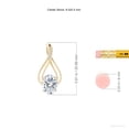 thumbnail image 3 of ANGARA IGI Certified Lab Grown 1.5 Ct Diamond Infinity Twist Pendant for Women in 14K Yellow Gold (Size-8.5x6.5mm| Color-F-G| Clarity-VS) | Anniversary, Jewelry Gift for Women | Diamond Necklace, 3 of 7