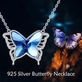 thumbnail image 5 of YAFEINI Butterfly Crystal Necklace 925 Sterling Silver Butterfly Necklace with Crystals from Austria Anniversary Birthday Gift for Butterfly Lovers Fine Jewelry for Women Valentines Day Gifts, 5 of 5